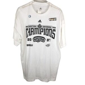San‎ Antonio Spurs Adidas 2007 NBA Western Conference Champions T-Shirt Size XL